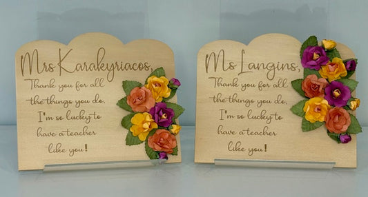 Flower Wood Plaques
