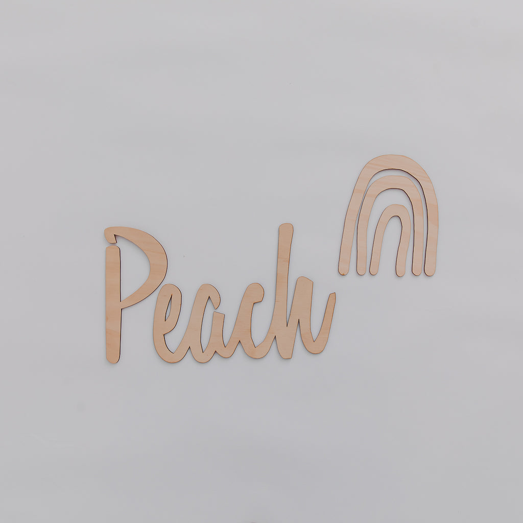 Personalised Script Name and Wonky Rainbow Bundle