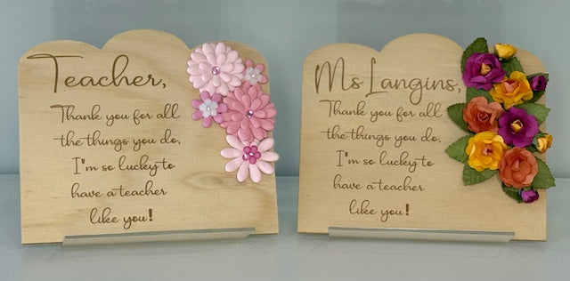 Flower Wood Plaques