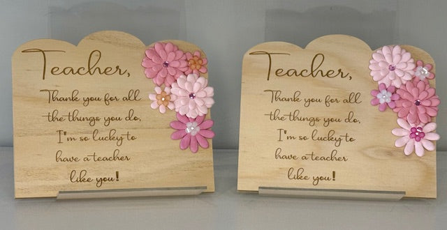 Flower Wood Plaques